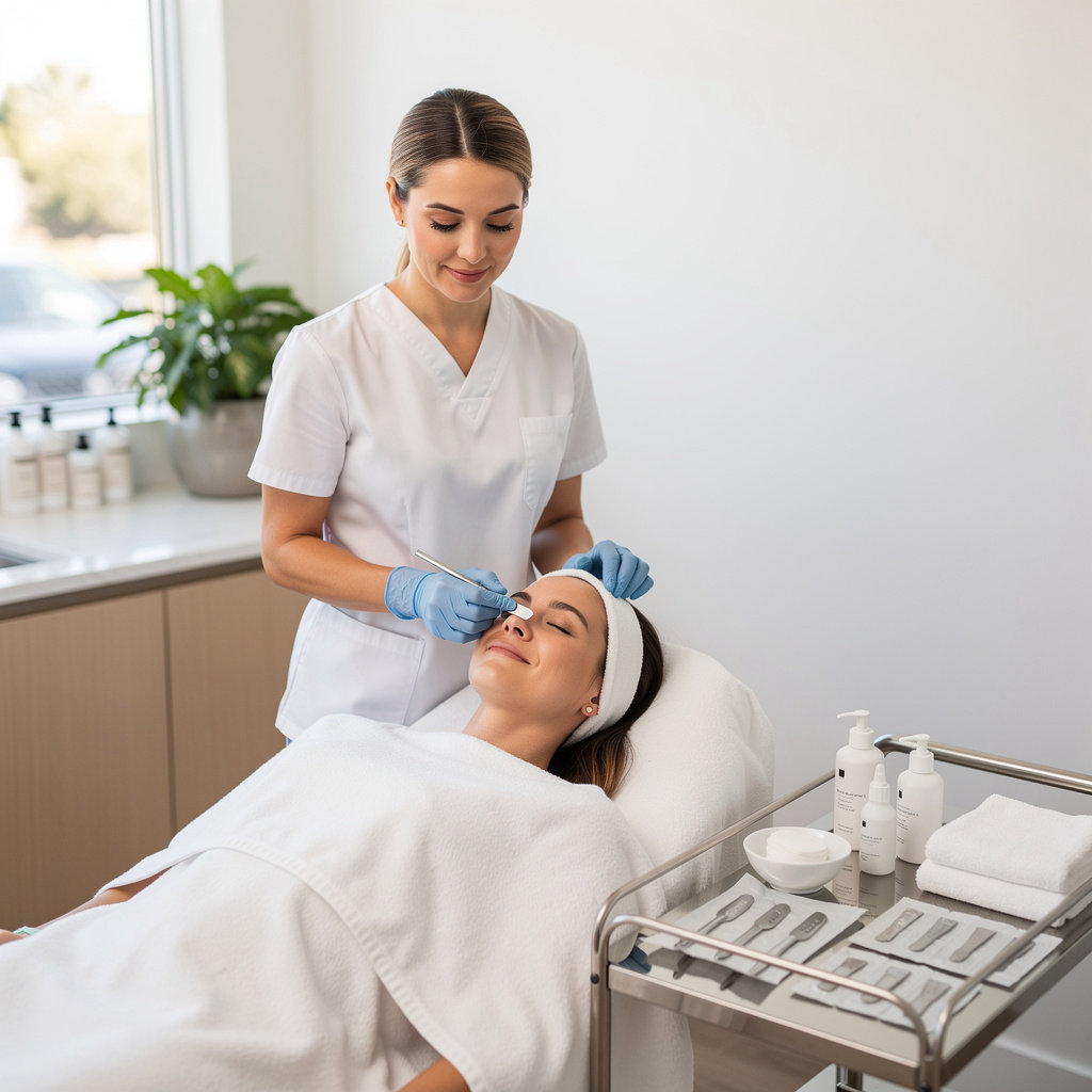 Amy's Skin Care dermaplaning treatment in Santa Barbara for smooth, exfoliated skin